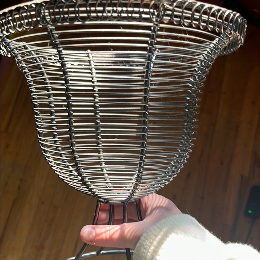 Silver Wire Basket Home Accent